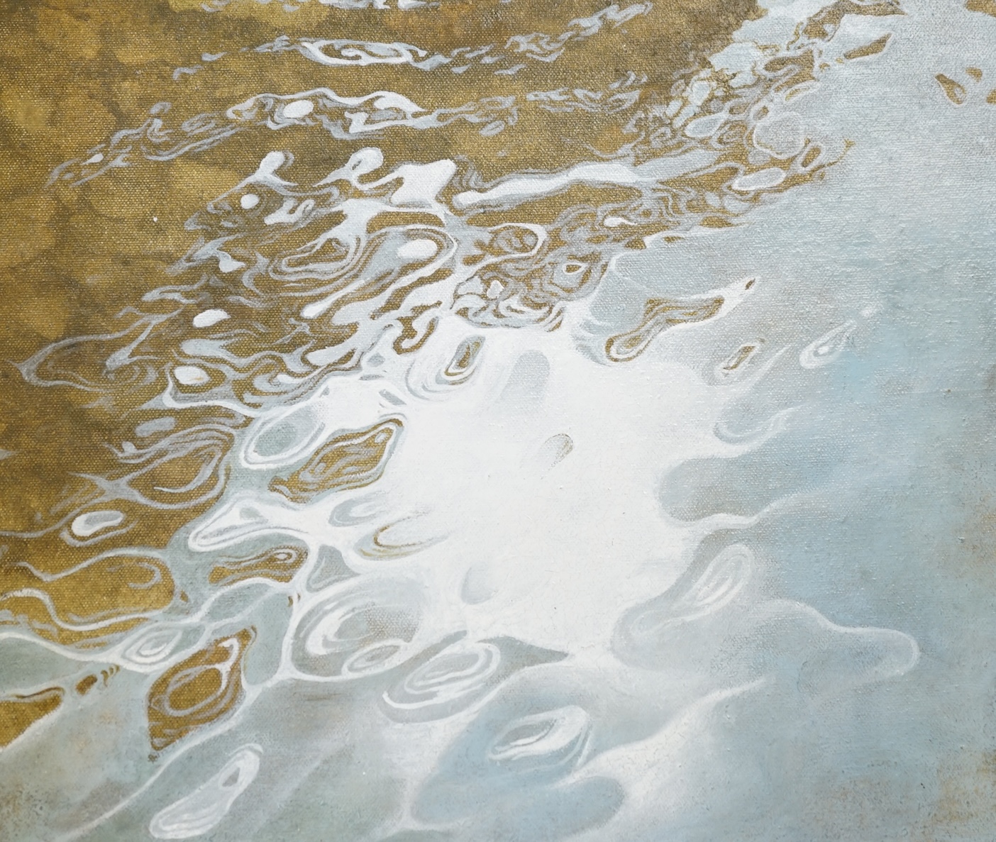 Pamela Monks, oil on board, 'River Wye, Peak District', signed with initials, details verso, 23 x 27cm. Condition - good